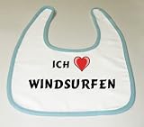 Baby Latz mit Ich liebe Windsurfen
