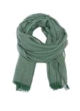 H.E. Homini Emerito Men's Fringe Foulard, Green