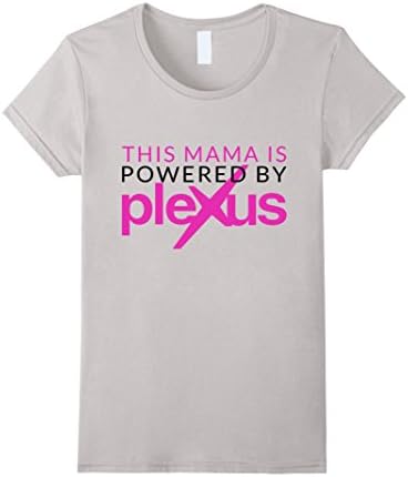 Women's This Mama is Powered by Plexus TShirt Large Silver