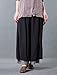 Mordenmiss Womens Casual Loose Fit Layers Wide Leg Pants, Black,One Size