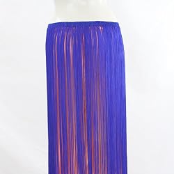 Bright, Dark Blue Long Fringe Belt