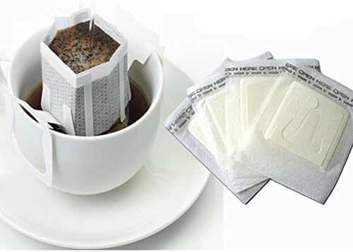 FANYI 50 Count Ear Style Natural Coffee Pod Filter Paper Disposable Portable Coffee Bags (90mm*74mm)