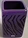 WPM 19 Piece Bath Accessory Set Purple Zebra Bathroom Rugs & Shower Curtain & Accessories