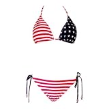 2 Pc Bikini Set Top & Bottom American Flag