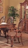 Set of 2 Dining Arm Chairs - Traditional Cherry Brown Finish