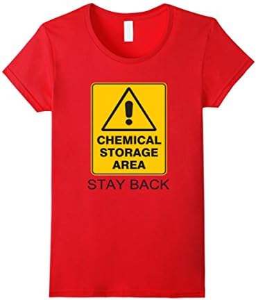 Women's Full of Life - Funny Warning Chemical Storage Area T-Shirt Large Red