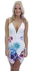Sexy Polyester Above the Knee Floral Print Backless Illusion Slit  Club Dress/Mini Dress  With a Bow(s)