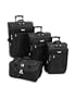 American Trunk and Case Lightweight 4 Piece Luggage Set, Black, One Size