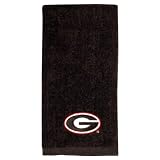 Pro Vision Sports University of Georgia Embroidered Black Tennis Towel