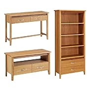 Detroit Bookcase, Console Table & Media Unit Set