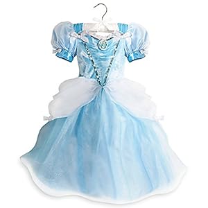 Disney Store Little Girls Light Up Princess Cinderella Costume Dress Blue (5/6)