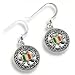 Ireland Celtic Knot, Shamrock or Clover, and Enameled Irish Flag Sterling Silver Hook Earrings