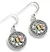 Ireland Celtic Knot, Shamrock or Clover, and Enameled Irish Flag Sterling Silver Hook Earrings