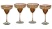 ArtisanStreet's Basketball Margarita Glasses. Set of 4 Hand Painted Margarita Cocktail Glasses. Unusual Set Features Basketball Complete with Net and Rim. Made to Order. Signed by Artisan.