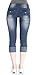 Angels Jeans Juniors Triple Button Denim Capri