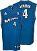 Antawn Jamison Youth Jersey: adidas Blue Replica #4 Washington Wizards Jersey - Medium (10-12)