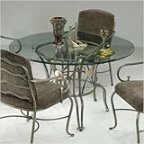 Notting Hill Glass Top Dining Table Base Finish: Valencia Sage, Table Style ....