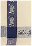 Waffle Weave 100% Cotton Blue Crab Dishtowel 18" X 28" Set / 6
