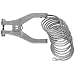 Justrite 08498 3' Long Flexible Bonding Wire With Flexible 3'-Hand Clamp And 5-8'' C Clamp