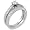 Cubic Zirconia Silver Wedding Ring Set - size 6