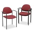 Comet&trade; Stacking Chairs without Arms, Black Olefin Fabric, 3 per carton (GLB2172BKIM06)