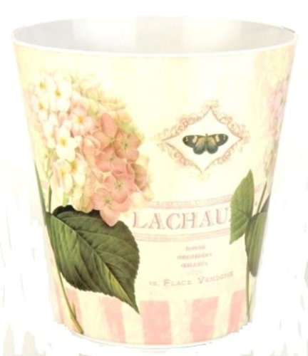 Boston International Decorative Melamine Waste Basket In Hydrangea Design