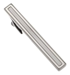 Kenneth Cole Reaction  Men's Hematite Tie Clip,Silver,One Size