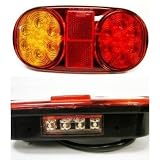 2 x LED Submersible Trailer Truck Boat Tail Light Caravan Plate 