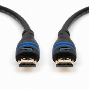 BlueRigger High Speed HDMI Cable with Ethernet 6.6 Feet (2m) - Supports 3D and Audio Return [Latest Version]