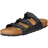 Birkenstock Florida 54791, Damen Clogs & Pantoletten aus Birko-Flor, Schwarz (Schwarz), EU 37 (normal)