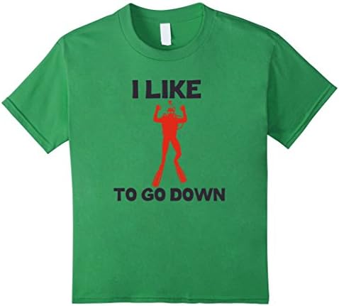 Kids I Like To Go Down Scuba Diving T-Shirt 6 Grass