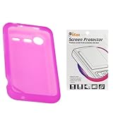 GTMax Hot Pink Soft Rubber Silicone Skin Protector Cover Case + Clear LCD S ....