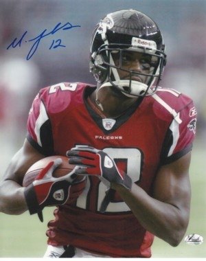 Michael Jenkins Autographed/Hand Signed Atlanta Falcons 8x10 Photo