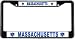 Massachusetts State Flag Black License Plate Frame Metal Holder
