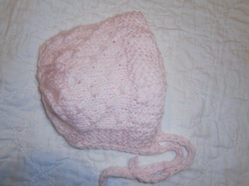 Baby Bonnet Hand Knitted Sizes: 0-3, 3-6 Months