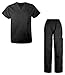 G Med Men's Scrub Set V-neck Top and Pant 2 Piece Set