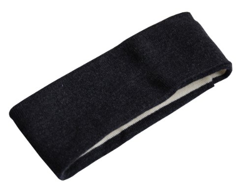 Stirnband aus 100% Schurwolle, anthrazit