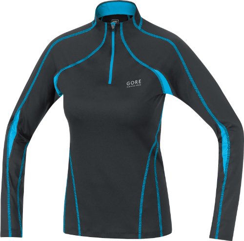 GORE RUNNING WEAR Damen LONG Shirt SUNLIGHT 2.0, black/pool blue, 34 Preisvergleich