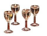 DecoGlow Wine Country Collection 2-Piece Gift Set, 3.4-Inch Wine Charm Decorated Glasses Filled With Gel Candles, White
