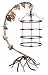 4 Tiers Bird Cage Décor Rotating Spin Table Top 72 pair Earrings Holder Organizer / Bracelets Neckl