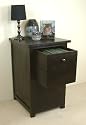 Kudos 2 Drawer Filing Cabinet Solid Black Ash Freepost