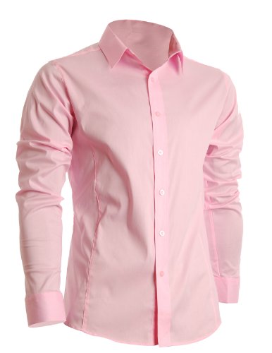 FLATSEVEN Mens Slim Fit Basic Dress Shirts Long Sleeve