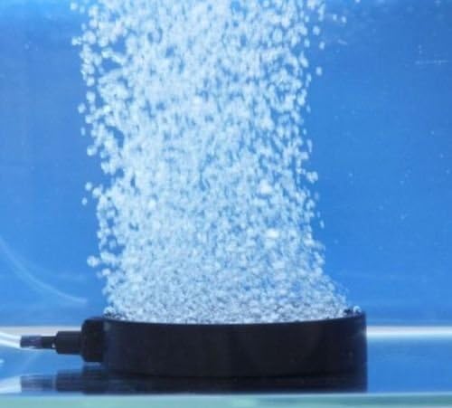Aquarium Fish Tank Air Stone Diffuser Bubble Disk Plate Large Black Trim