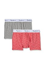 Pepe Jeans London Pack x 2 Bóxers Edwin (Coral / Gris)