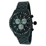 Corvette Mens CR410-MIPB-BLK Swiss Chronograph Stainless Steel Watch by Corvette