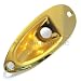 Recessed Jack Plate for Strat Style Guitars - Gold