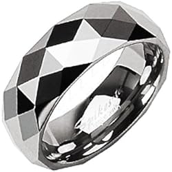 Spikes Tungsten Carbide Multi-Faceted Prism Ring