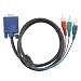 Premium VGA to RCA Component Cable M / M, 3FT / 0.91M Black