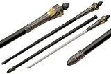 China German Swagger Stick with Sword - All Steel Construction
