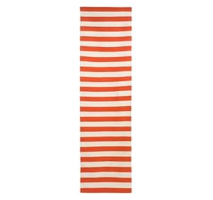 Dwellstudio Draper Stripe Citrine And Cream Runner